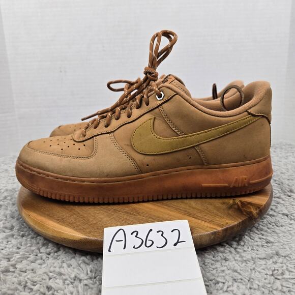 Nike Mens 13 Air Force 1 '07 Low Flax Wheat Casual Daily Sneaker CJ9179-200 - Picture 1 of 12